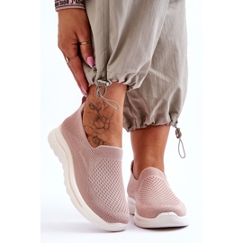 Pantofi de damă din material textil cu slip-on Adiora roz 1