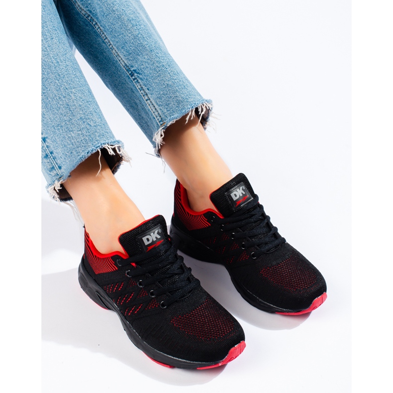 Pantofi sport dama din material textil negru si rosu DK 1 Pantofi sport dama din material textil negru si rosu DK 1