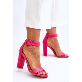 FB2 Sandale Georgina Roz Pe Tocuri 2