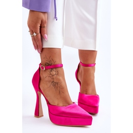 Pompe la modă cu toc înalt Fuchsia Madness roz 1