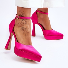 Pompe la modă cu toc înalt Fuchsia Madness roz 2