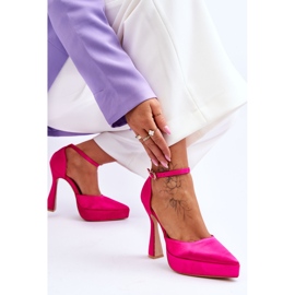 Pompe la modă cu toc înalt Fuchsia Madness roz 5