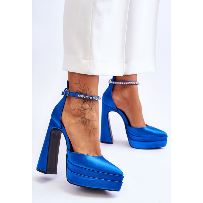 Pompe la modă Pe Toc Albastru Santoro 2