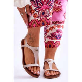 Sandale Plate Cu Decorat S.Barski KV-5541-45 Bej 1