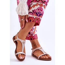 Sandale Plate Cu Decorat S.Barski KV-5541-45 Bej 2