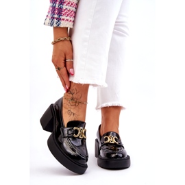 S.Barski Pompe la modă cu tocuri masive negru Imani 2