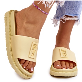 Papuci de damă Big Star JJ274A305 Galben 4