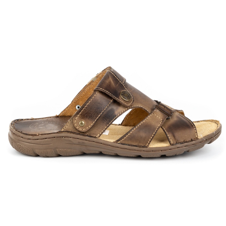 ŁUKPOL Papuci bărbați 866 maro 1