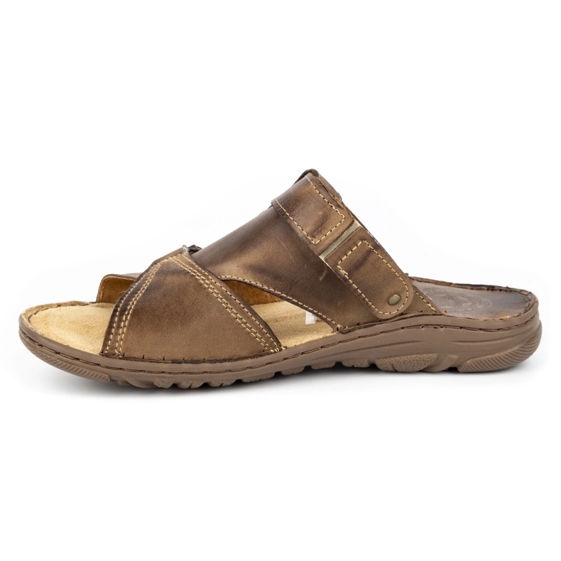 ŁUKPOL Papuci bărbați 866 maro 2