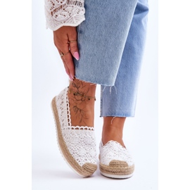 FE1 Espadrile cu slip-on din dantela White Blanco alb 1 FE1 Espadrile cu slip-on din dantela White Blanco alb 1