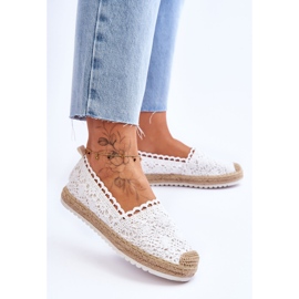 FE1 Espadrile cu slip-on din dantela White Blanco alb 2 FE1 Espadrile cu slip-on din dantela White Blanco alb 2