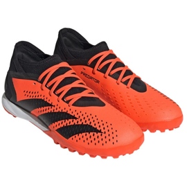 Pantofi de fotbal Adidas Predator Accuracy.3 Tf M GW4638 portocale portocale si rosii 1