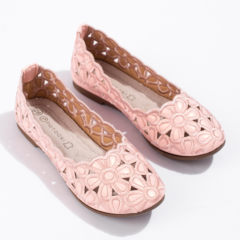 W. Potocki Balerini ajurati roz Potocki pentru fete 1