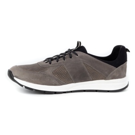 Polbut Pantofi casual barbati din piele 2111P gri 1