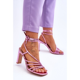 Sandale cu toc înalt Tessoro roz la modă 2 Sandale cu toc înalt Tessoro roz la modă 2