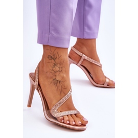 Sandale cu toc înalt Colima, nude, elegante bej 2