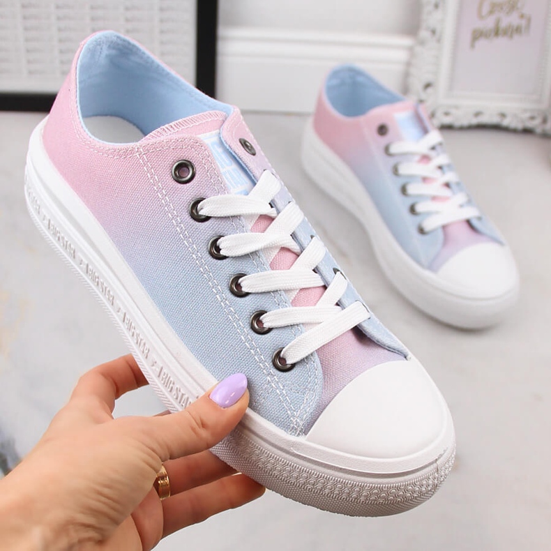 Adidasi de dama pe platforma multicolora Big Star LL274A187 1