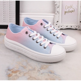 Adidasi de dama pe platforma multicolora Big Star LL274A187 2