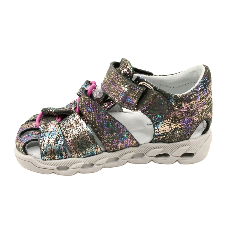 Sandale pentru fete, piele strălucitoare Mazurek 1364 Metalică gri 2 Sandale pentru fete, piele strălucitoare Mazurek 1364 Metalică gri 2