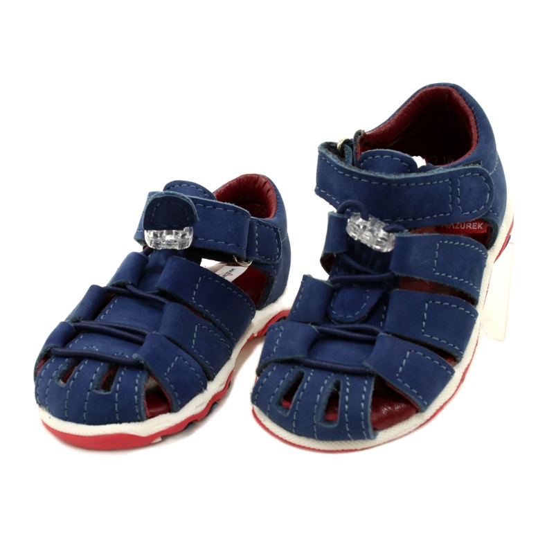 Sandale din piele Băieți Mazurek 1364 Navy Blue albastru 3 Sandale din piele Băieți Mazurek 1364 Navy Blue albastru 3