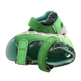 Sandale din piele pentru copii pentru Velcro Mazurek 1363 Green verde 5