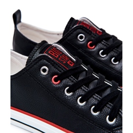 Tenisi din piele pentru bărbați Big Star JJ174068 Negri negru 4