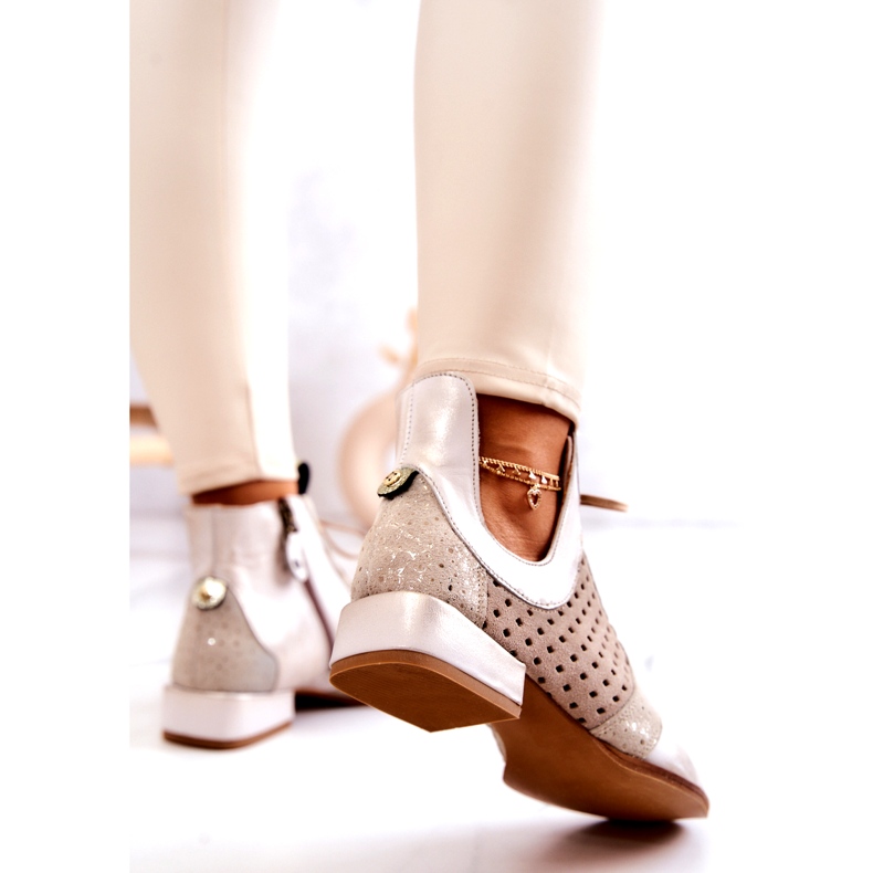 Cizme din piele Maciejka 05541-25 Bej deschis 4