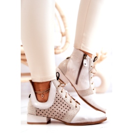 Cizme din piele Maciejka 05541-25 Bej deschis 3