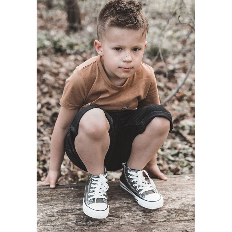 Adidași înalte pentru copii, verde-kaki 2