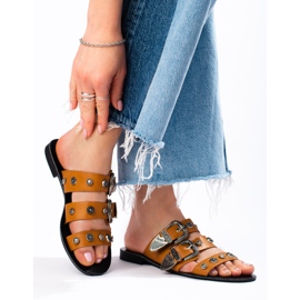 Seastar Papuci eleganti cu catarame maro 2 Seastar Papuci eleganti cu catarame maro 2