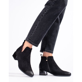 Cizme Vinceza din piele intoarsa neagra negru 2