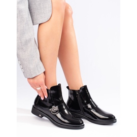 Cizme negre lacuite de la W. Potocki negru 1