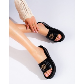 W. Potocki Papuci negri pentru femei de la Potocki negru 1 W. Potocki Papuci negri pentru femei de la Potocki negru 1