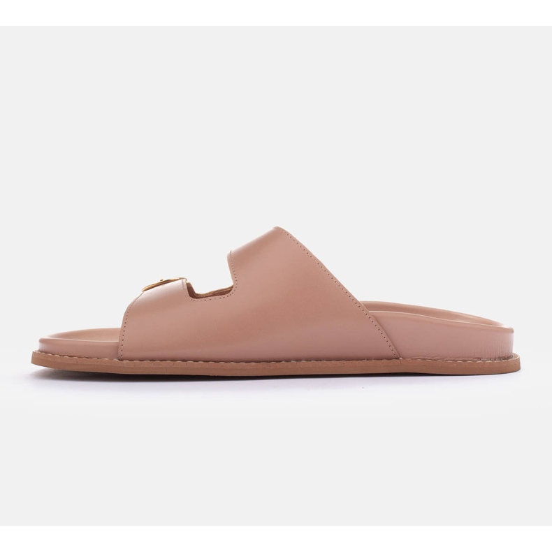 Marco Shoes Papuci cu catarame bej 1