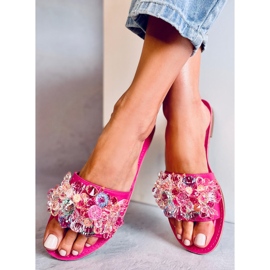 Seastar Papuci cu pietre colorate Estrada Fuchsia roz 2