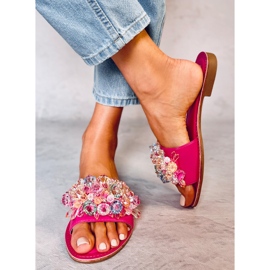 Seastar Papuci cu pietre colorate Estrada Fuchsia roz 3