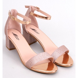 Sandale cu toc Costello Champagne de aur 1