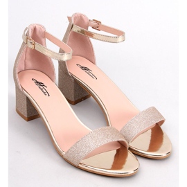 Sandale cu toc Costello Gold de aur 1