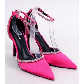 Pompe cu toc inalt cu zirconi Conway Fuchsia roz 1