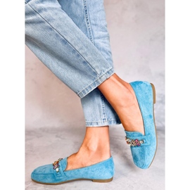 Mocasini Davitian Blue din zirconiu cubic albastru 2