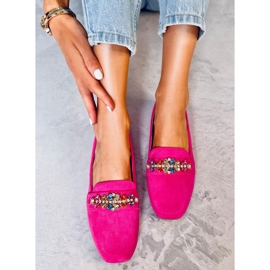 Mocasini Davitian Strass Fuchsia roz 5