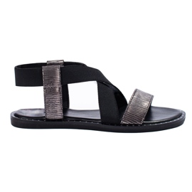 Goodin Sandale negre confortabile negru 2 Goodin Sandale negre confortabile negru 2