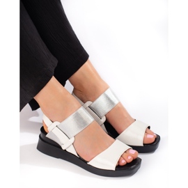 W. Potocki Sandale albe cu slip-on de la Potocki argint 3