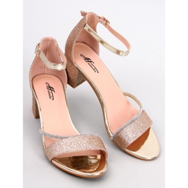 BM Sandale Altidore Gold cu toc mic de aur 1 BM Sandale Altidore Gold cu toc mic de aur 1