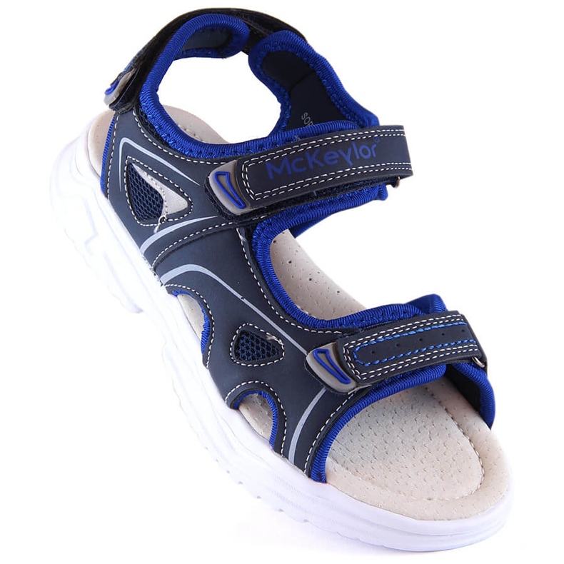 Sandale cu velcro McKeylor 47701 bleumarin pentru baieti albastru 1 Sandale cu velcro McKeylor 47701 bleumarin pentru baieti albastru 1