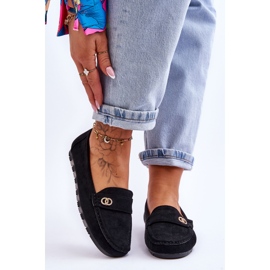 Mocasini Castelo din piele intoarsa neagra negru 1