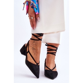 PG1 Papuci cu toc mic Carlotte negri negru 1