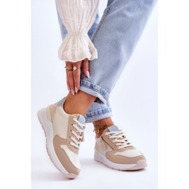 PG1 Pantofi Sport Dama Cu Fermoar Bej Larisa 2