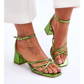 Sandale cu toc înalt Felisa verzi la modă verde 4
