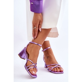 Sandale cu toc înalt Violet Felisa la modă 2